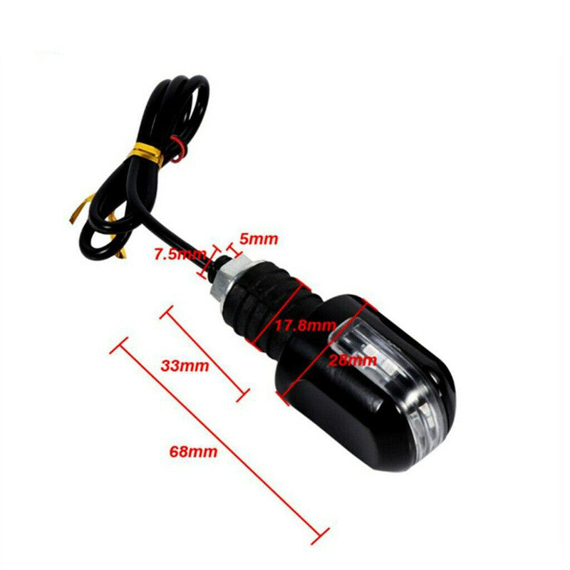 2x Practical Motorcycle Handlebar Turn Signal LED Corner Light Indicator Blinker v