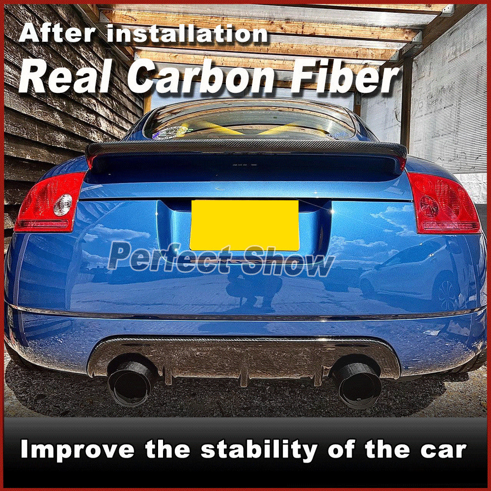 for Audi TT Mk1 Type 8N TT Quattro 1998-06 Rear Trunk Spoiler Wing Carbon Fiber