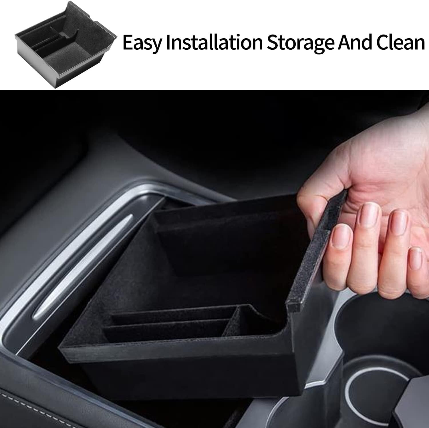 4-Piece Pack of Model 3 Y Center Console Storage Box Tray Storage Box Accessories n