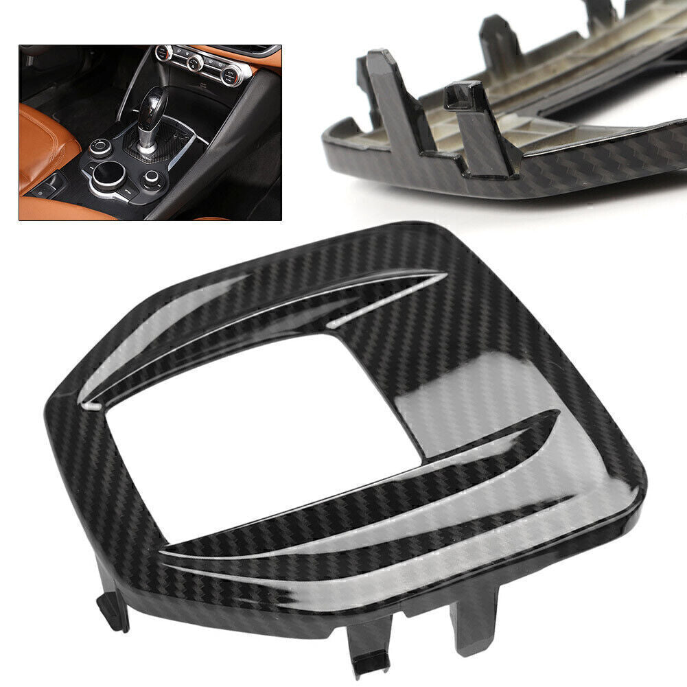 Carbon Fiber Car Gear Shift Box Panel Cover Trim Fit for Alfa Romeo Giulia 2017-2019 Q