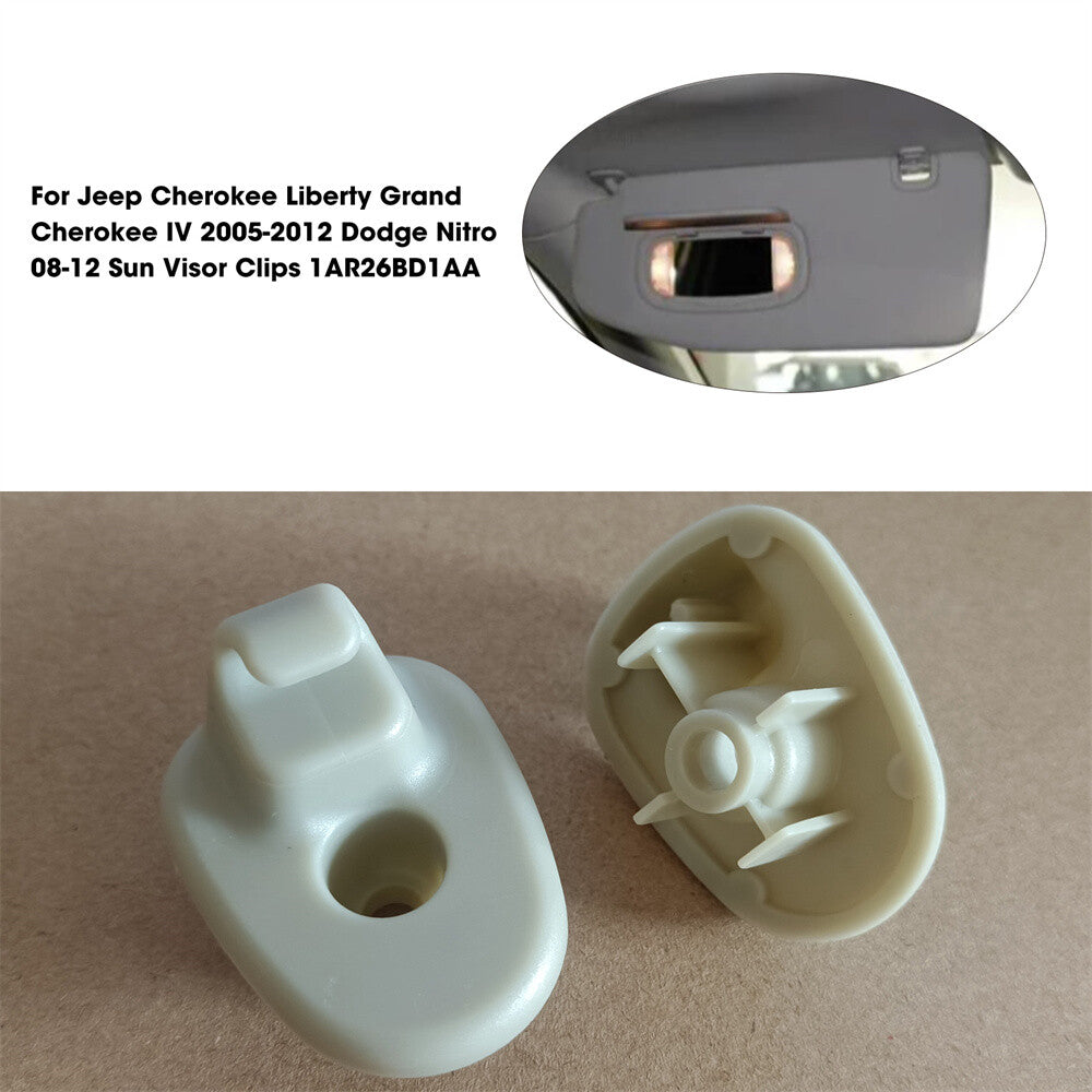 2x Sun Visor Clips Retainer 1AR26BD1AA 1AR26DW1AA for Jeep Liberty  for Dodge Nitro