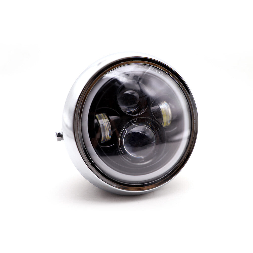 7LED Round Headlight With Angel Eye Light for Honda CB400 CB500 Cafe Racer Q