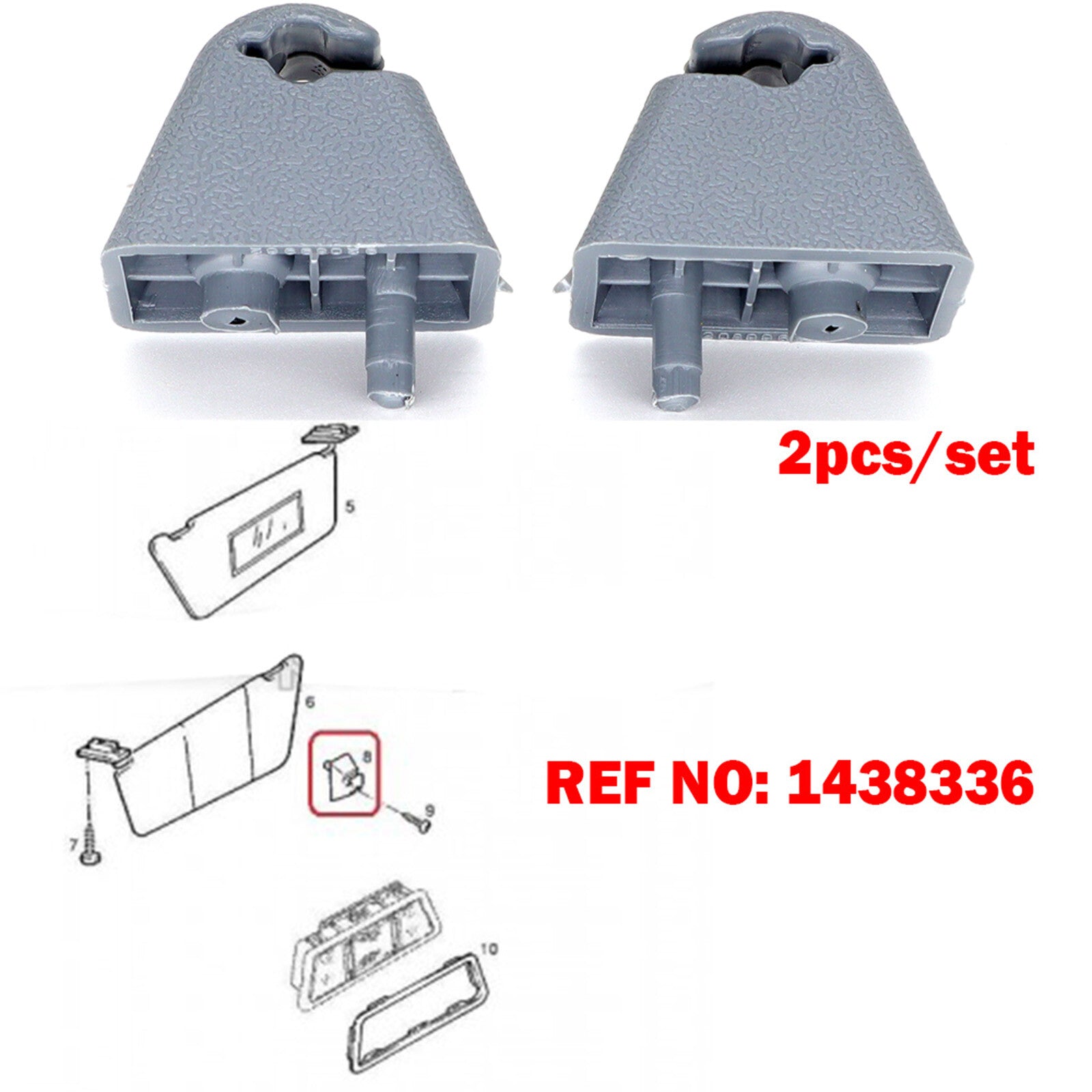 2 for Holden Commodore Berlina Calais VN VP VR VS VT VX/VY/VZ UTE Sun visor clip