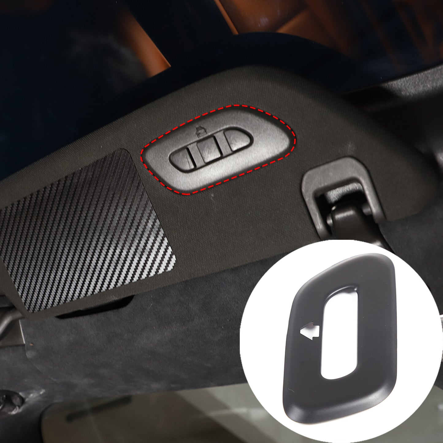 Matt Black Garage Control Switch Button Cover Decor for Corvette C7 C8 2014-2023 n