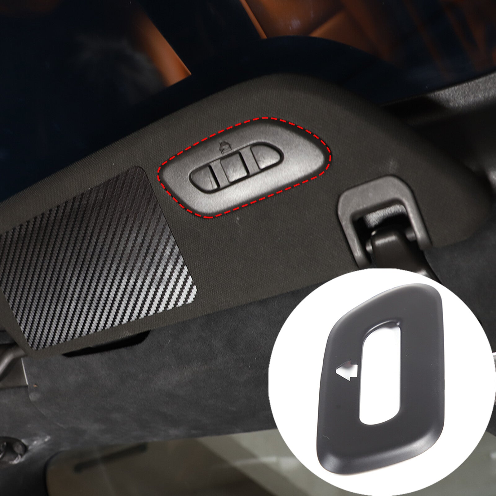Matt Black Garage Control Switch Button Cover Decor for Corvette C7 C8 2014-2023 n