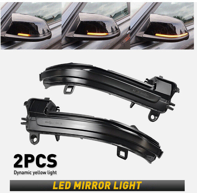 2PCS moked Turn Signal Lamp LED Side Mirror Light for BMW 4 3 2 1 Series F35 F30