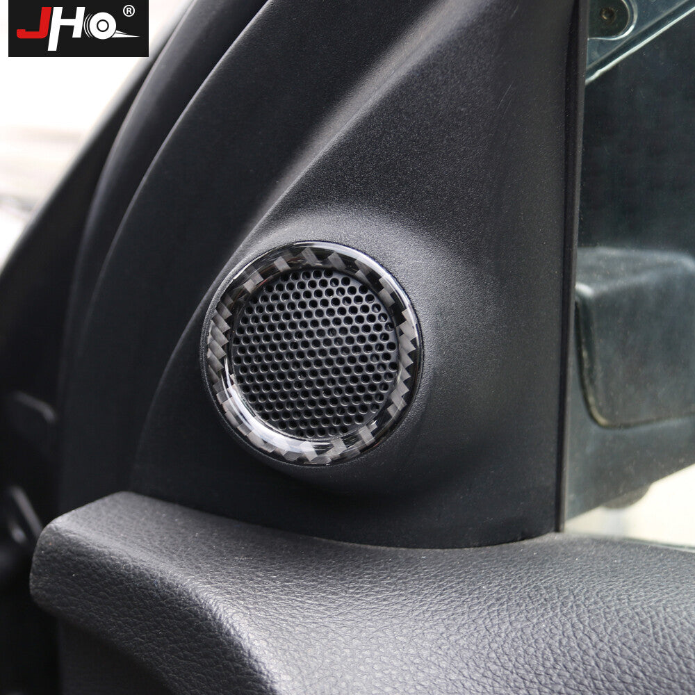 Carbon Fiber Trunk Audio Speaker Ring Cover Trim for Jeep Grand Cherokee 2011-20