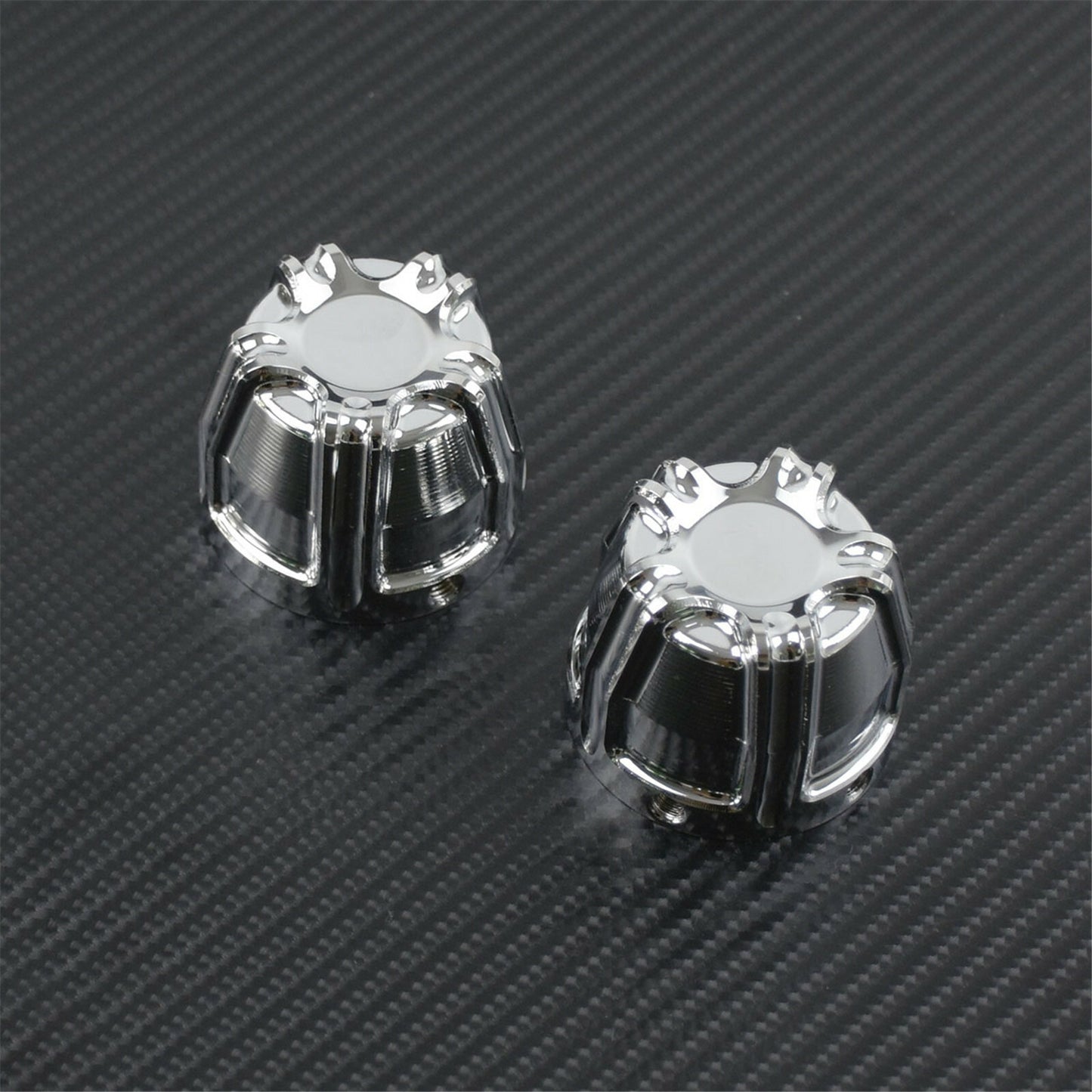 Chrome Front Axle Nut Cover Cap CNC Fit for Harley Softail Fat Boy Dyna Touring Q