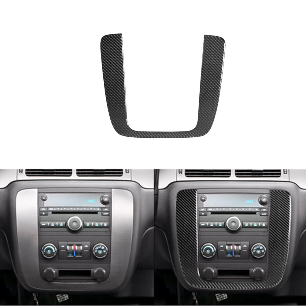 Carbon Fiber Radio Climate Control Trim For Silverado/tahoe/ for sierra 2007-2014