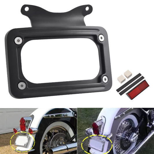 Black curved license plate installation suitable for Harley Touring Road Street Glide 2010 - 2017 - n