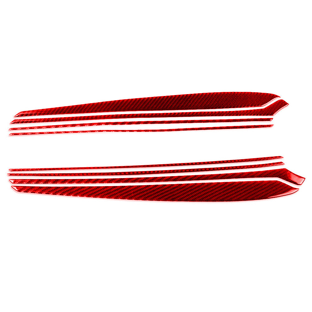4Pcs Red Carbon Fiber Front Window Control Cover Trim for Acura TSX 2009-2014 v