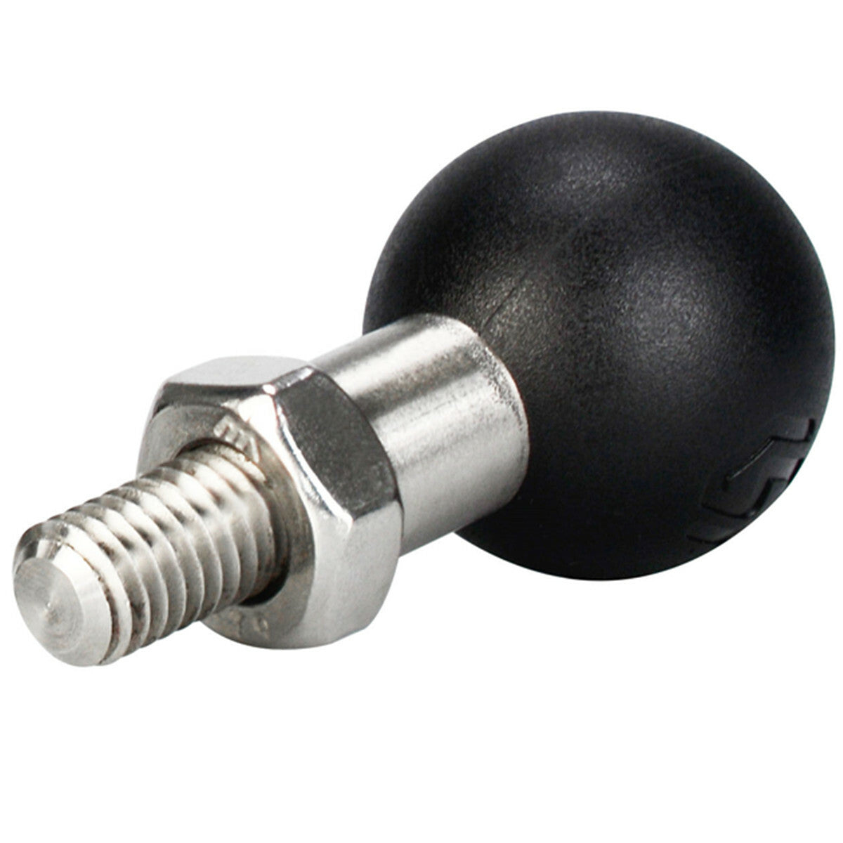 Motorcycle Handlebar Ball Base 1in M10 X 1.25 Male Thread Mount Stainless Steel Q