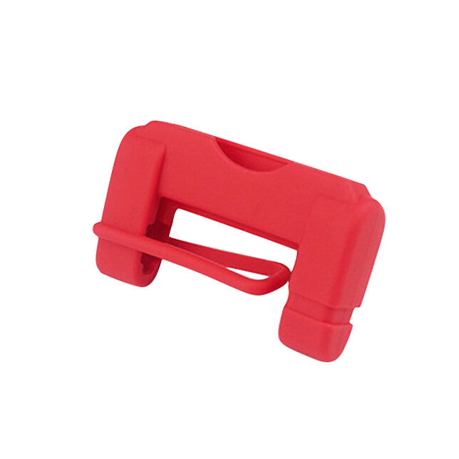 Car Safety Buckle Clip Red Anti-Scratch Cover Silicone Accessories Parts Red Q
