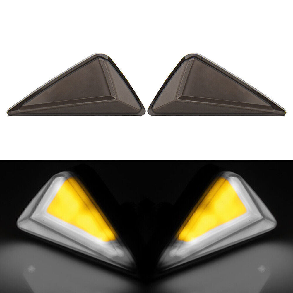 Motorcycle Amber White Flush Mount LED Turn Signal DRL Blinker Light Indicator Q