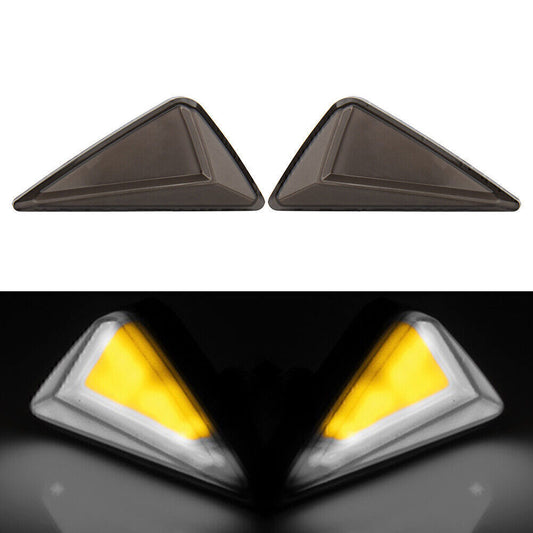 Motorcycle Amber White Flush Mount LED Turn Signal DRL Blinker Light Indicator Q