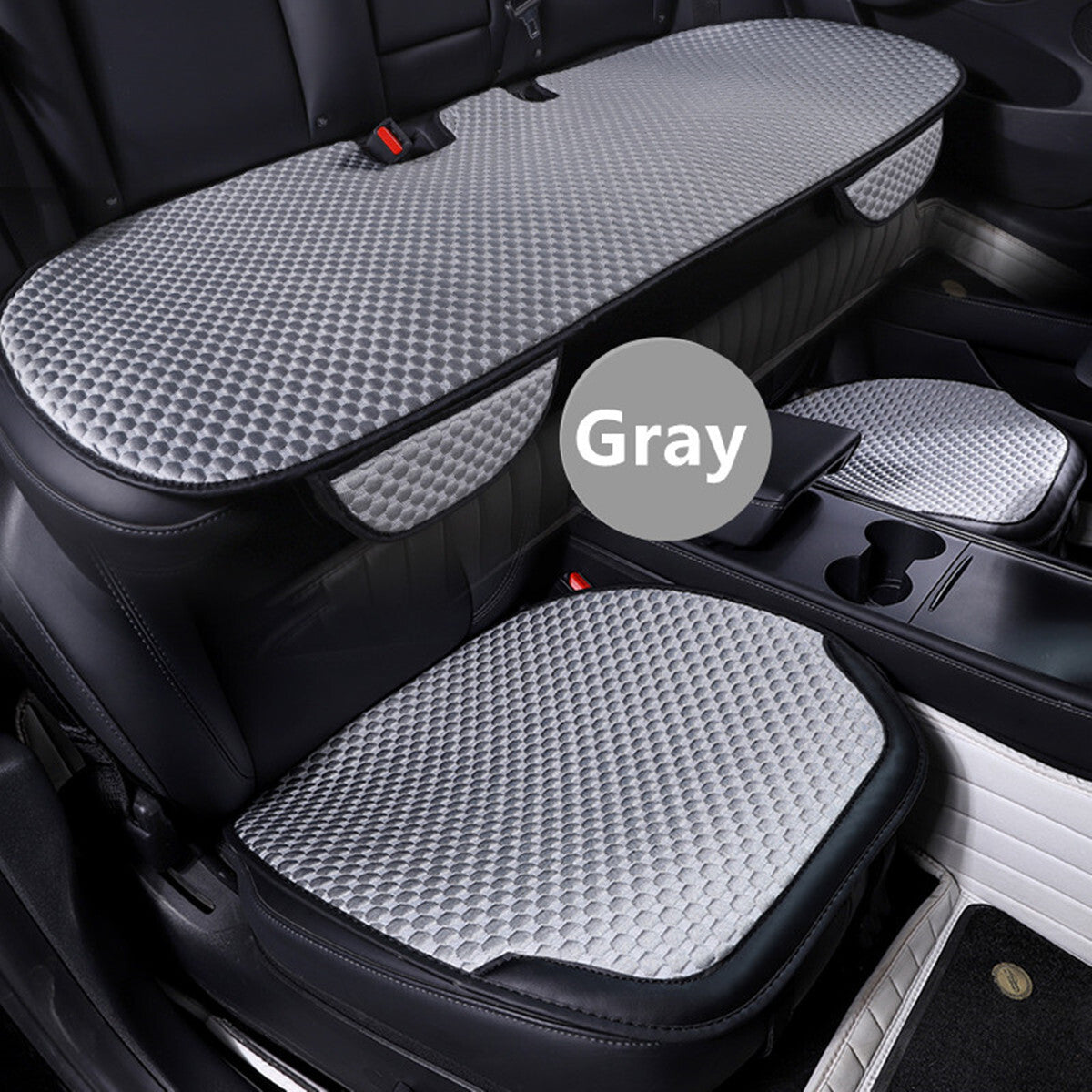 3Pcs Car Front Rear for Seat Covers Cushion Protector Non-Slip Breathable Pad Mat