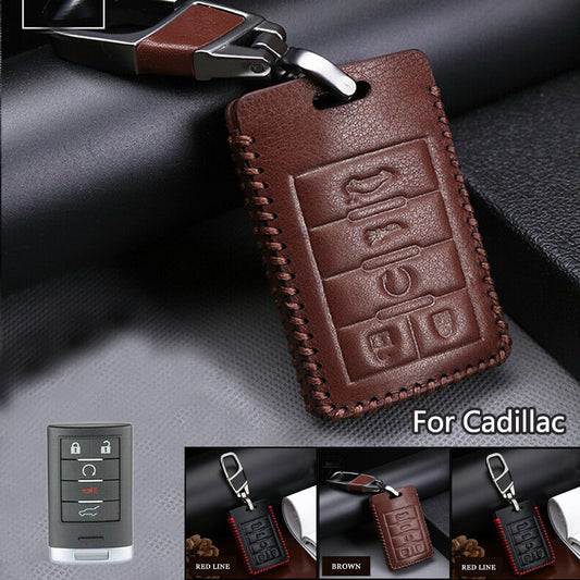Leather Remote Control Car Key Bag for Cadillac for Escalade CTS XTS DTS SLS Q