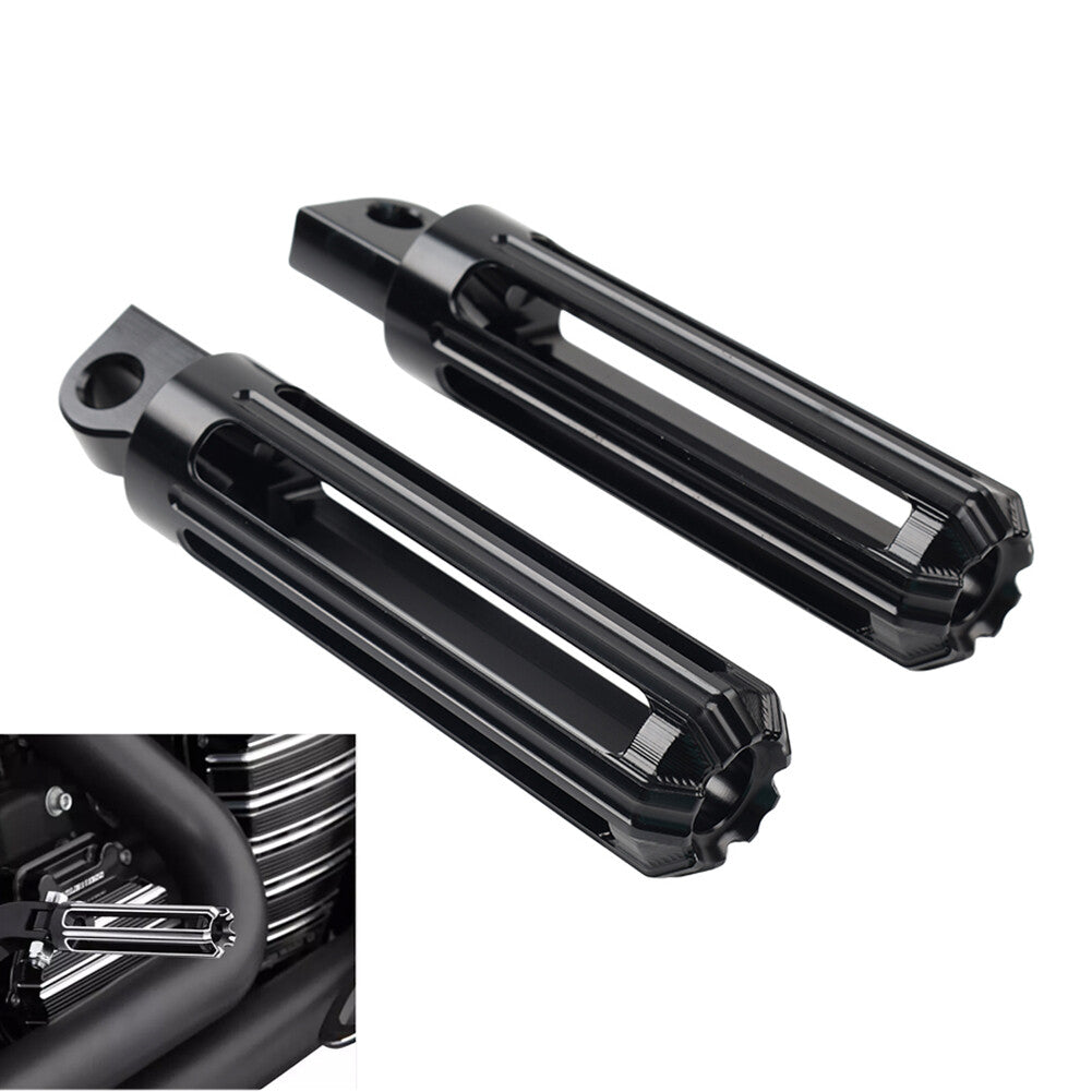 Pair Male Mount Foot Pegs Footrests for Harley Touring Sportster Softail Dyna Q
