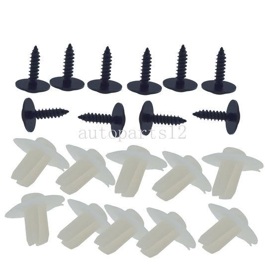10 Sets Anti-collision Fender Mounting Screws and Clips for for Honda for Civic CR-V for Acura TL Integra- v