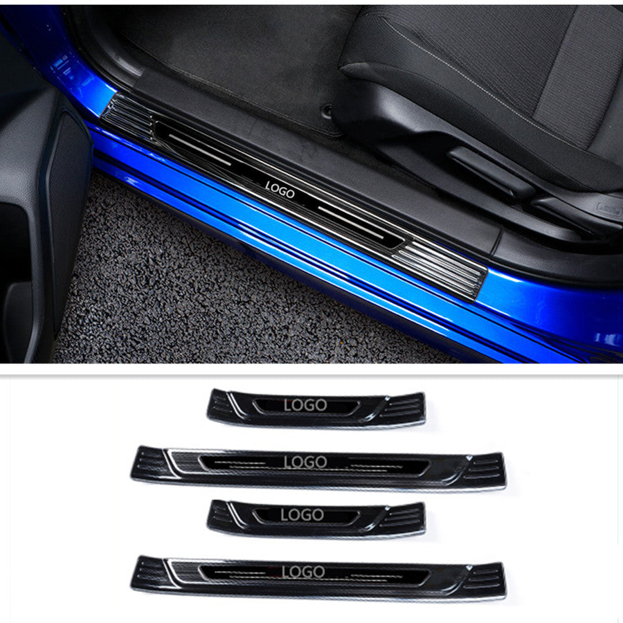 4x for Hyundai Sonata 2020-2023 Black titanium Side Door Sill Scuff Plate Cover