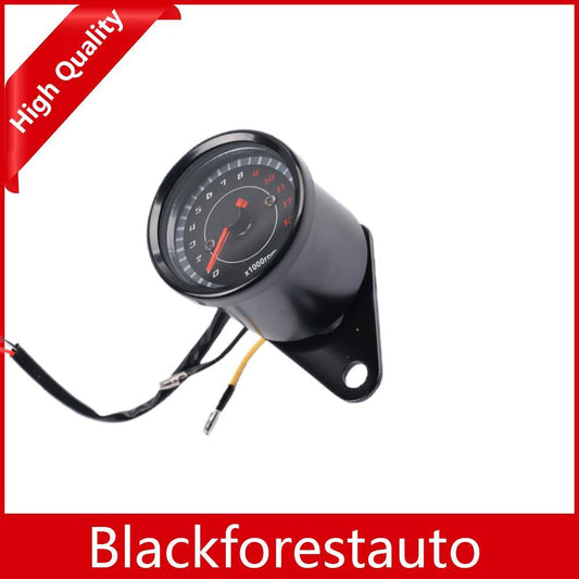 Motorcycle Gauge Dual Odometer KMH Speedometer LED Backlight Signal Black 12V Q