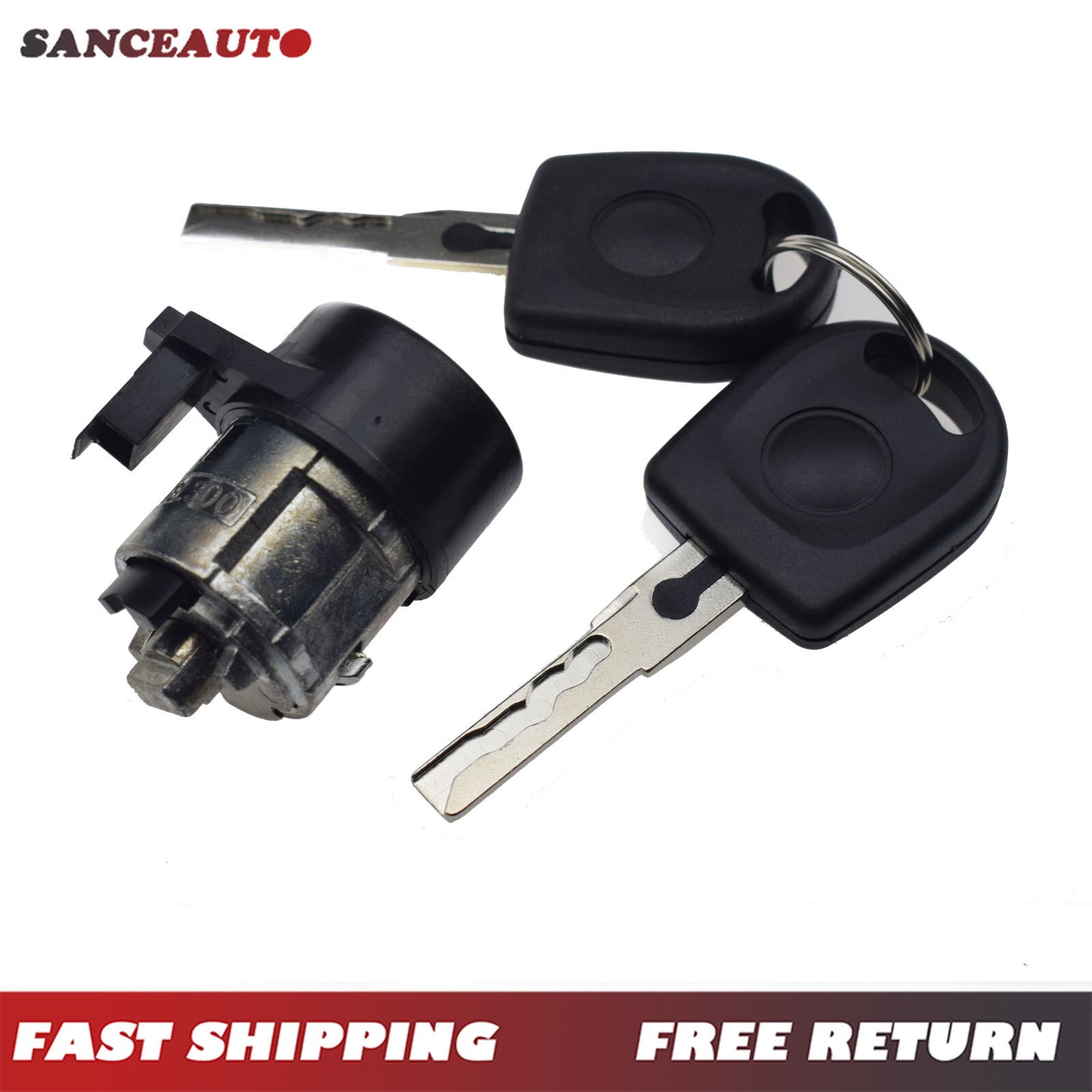 Ignition lock cylinder key set suitable for sedans such as Beetle, for Jetta , and for Golf 3B0905855C- n
