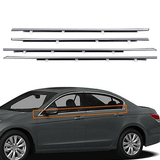 4X Outer Window Moulding Weatherstrip Trim Seal Belt Fit for Honda Accord 2008-12