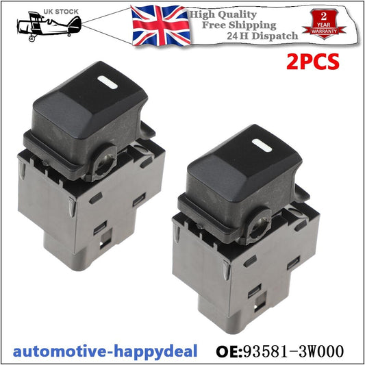 2X Front Passenger Side Window Switch Button for Kia Sportage 2010-2016