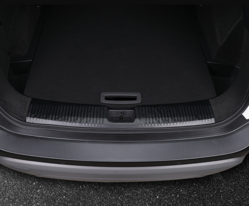 for Nissan Rogue 2021-22 PU Black Rear Bumper Inner Trunk Sill Plate Guard Trim