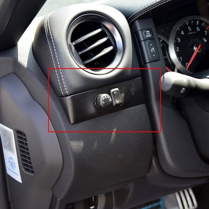 Carbon Fiber Car Side Mirror Control Panel Stick Cover Trim For R35 GTR B n