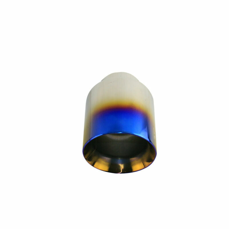 Piece Blue Universal 2.5'' inlet 4'' outlet Exhaust End Tips Muffler Tips Slant