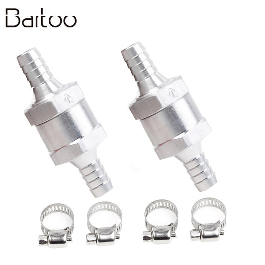 8mm Fuel Non Return One Way Check Valve Petrol Diesel 5/16+4Pcs Hose Clamps Q