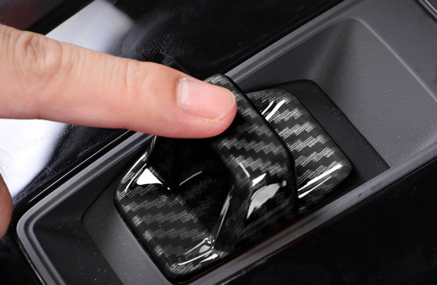 For 2022-23 for Audi A3 ABS Carbon Fiber Gear Shift Knob Shifter Lever Cover Trim 1X