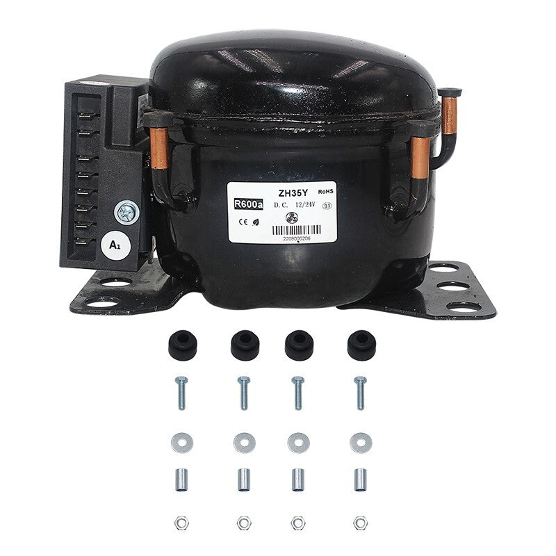 ZH35Y Car Refrigeration Air Compressor Fridge Freezer Marine Solar R600a 12V 24V