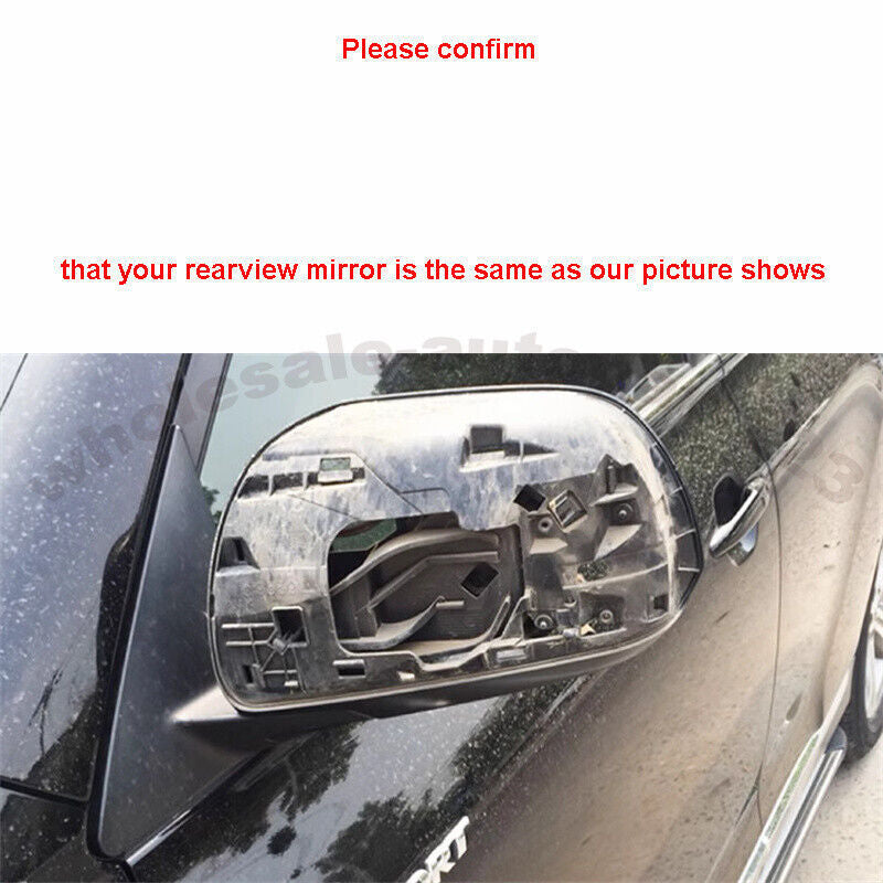 Black Left Rearview Door Mirror Cover Shell Cap for Toyota Highlander 2009-2014