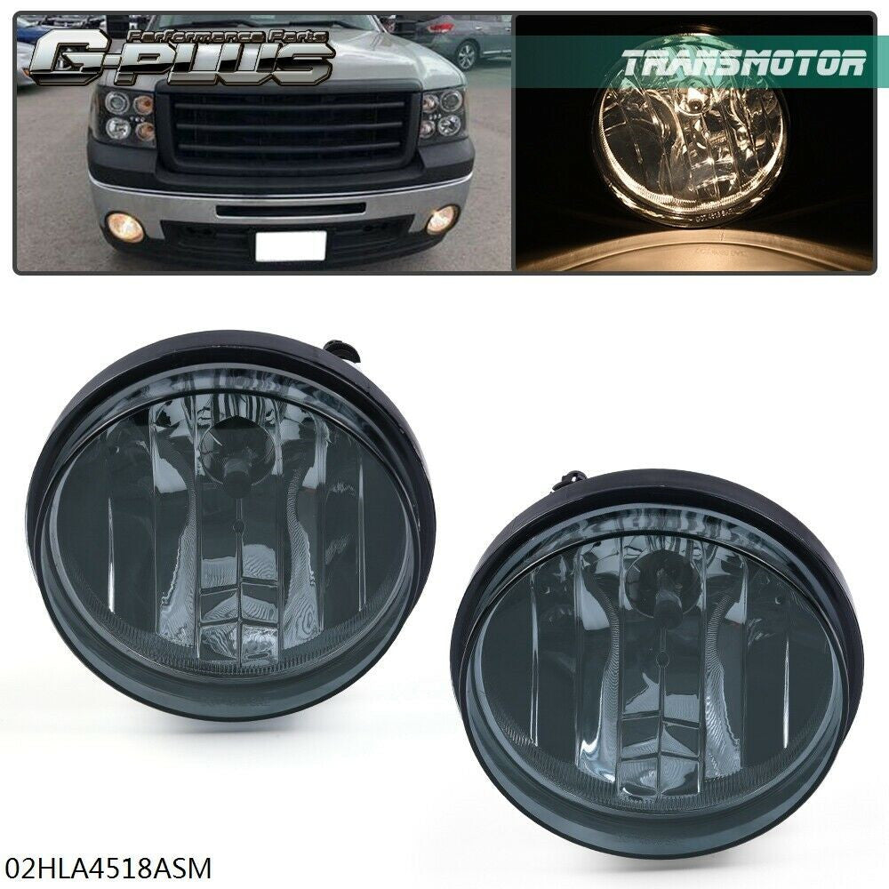 Lens Front Fog Light Fits 2007 - 2013 for GMC for Sierra 1500 2500HD 3500HD- v
