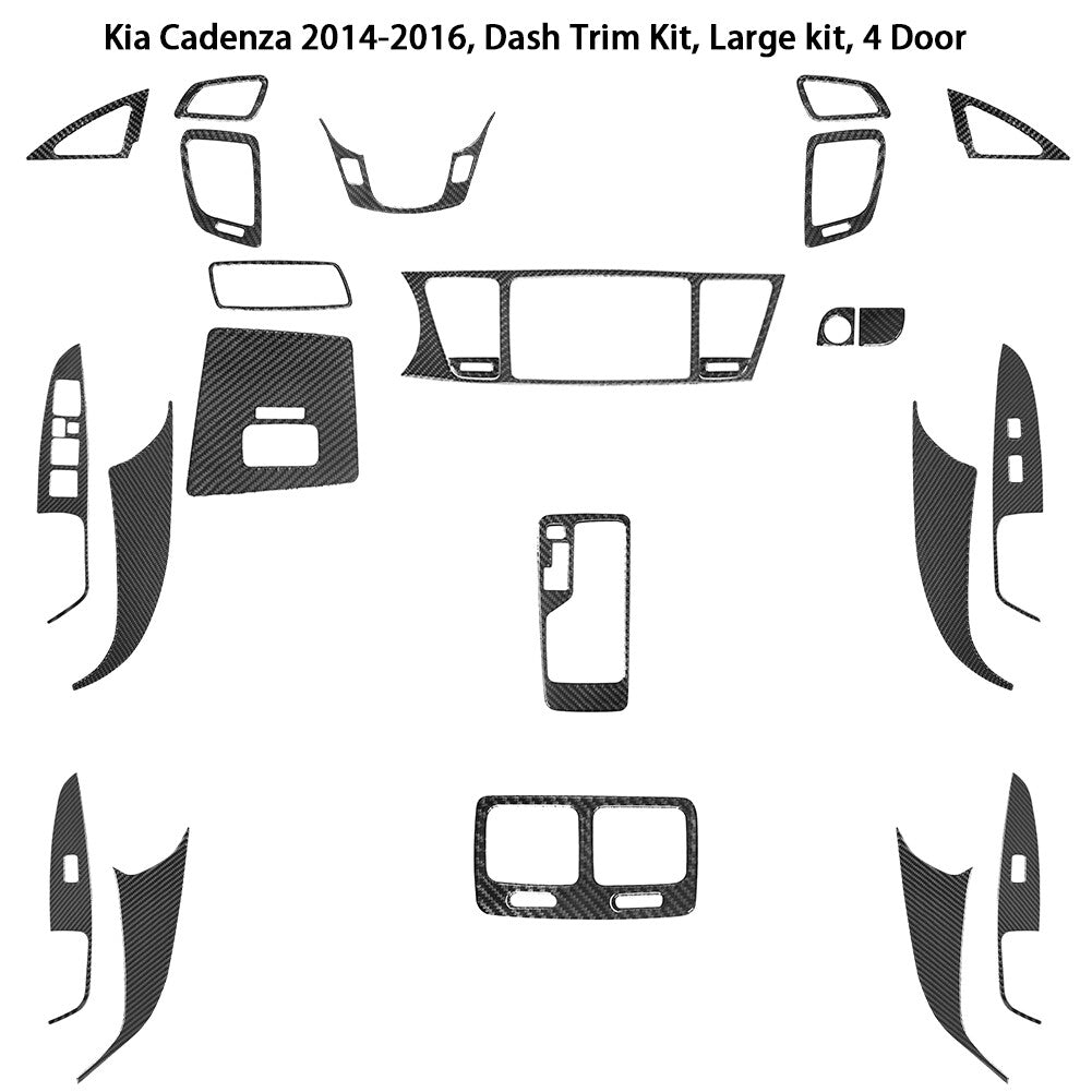 4X Carbon Fiber Rear Door Ashtry Panel Cover Trim for Cayenne 2003-2010 v