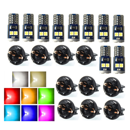 10Pcs T10 LED 3030-3SMD Car License Plate High Light Bulb W/ Twist Lock Socket