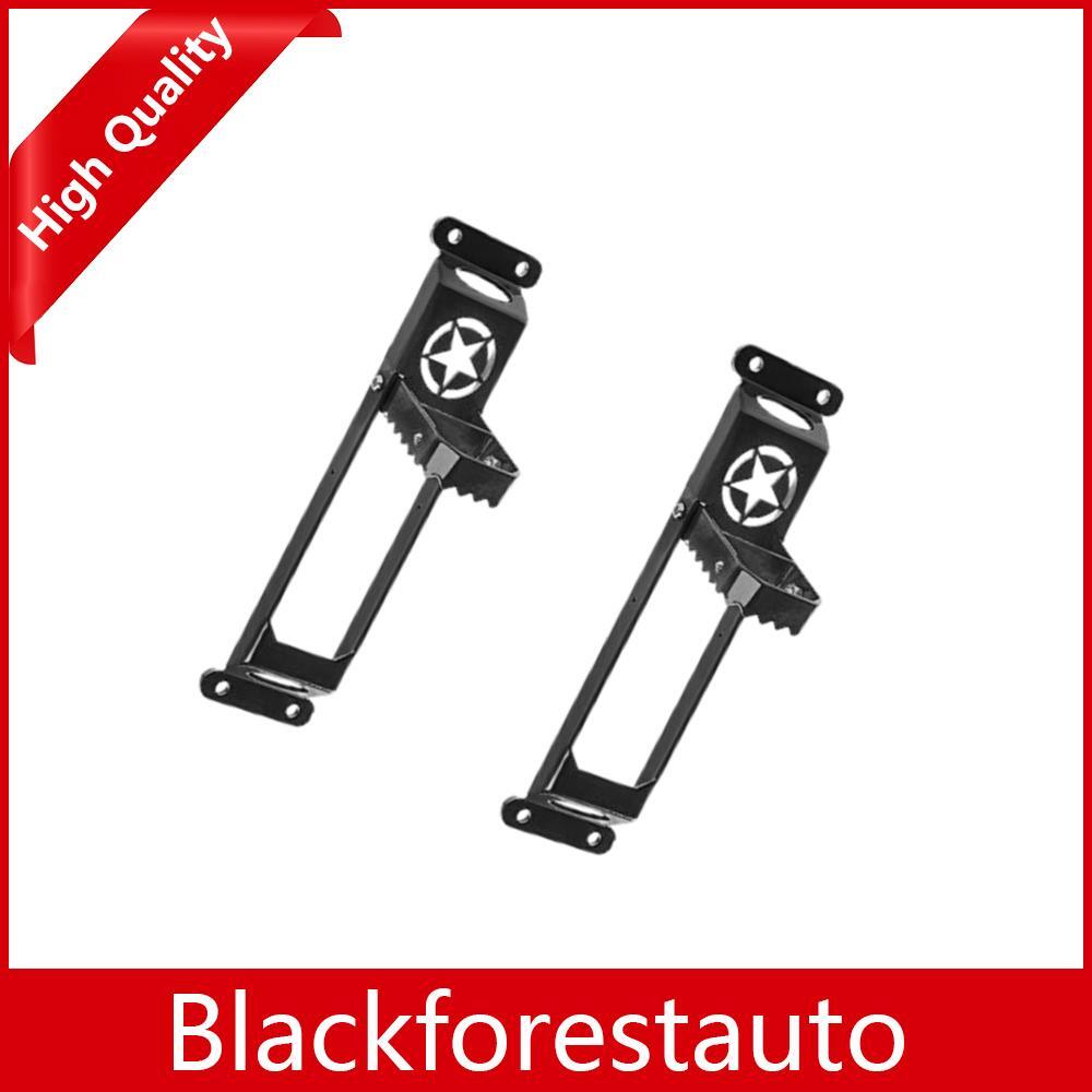 Fits for Wrangler JL 18-20 2x Door Hinge Side Step Foot Rest Pedal Peg Folding