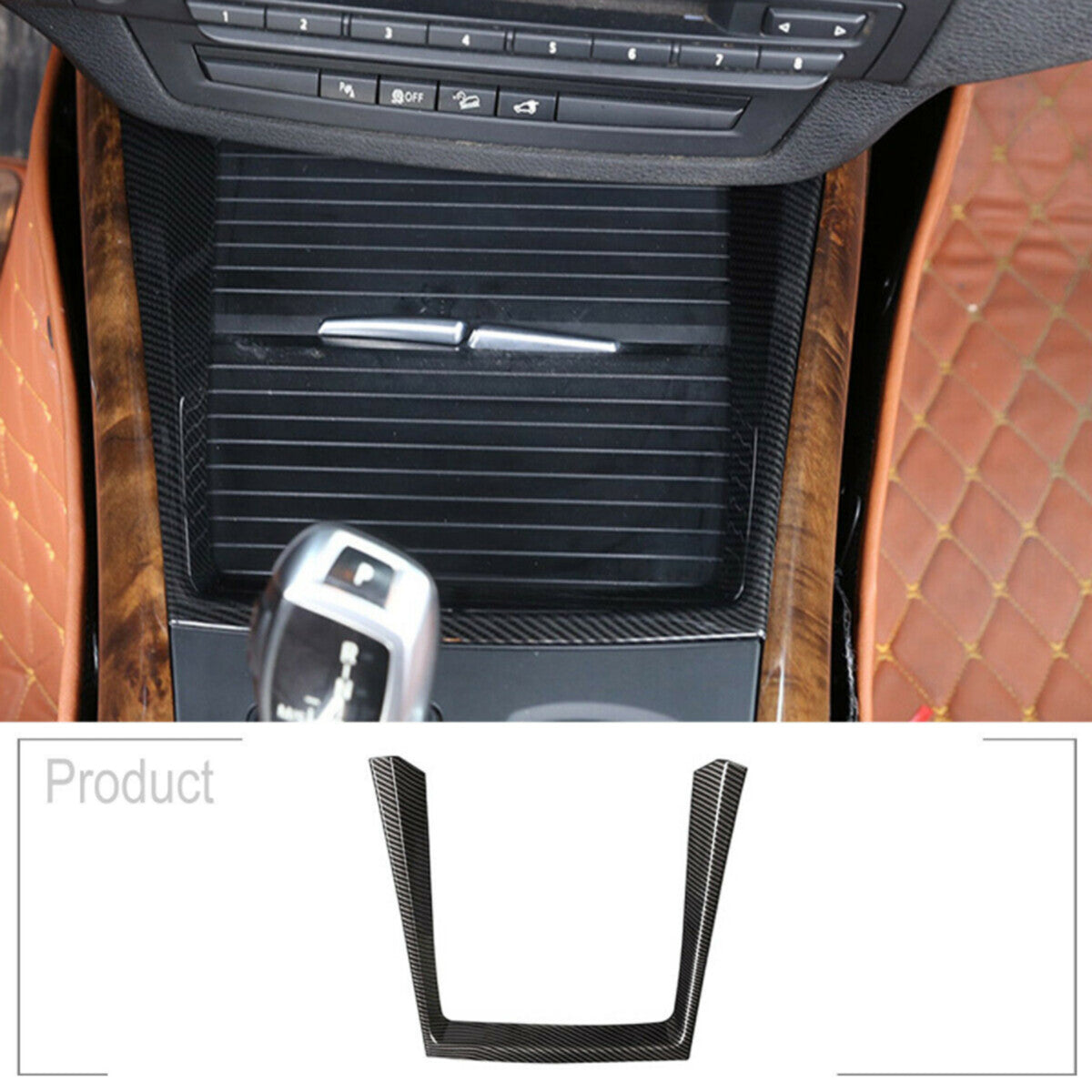 Carbon fiber ABS tailgate handle decorative cover suitable for Tundra 2022-2023- v