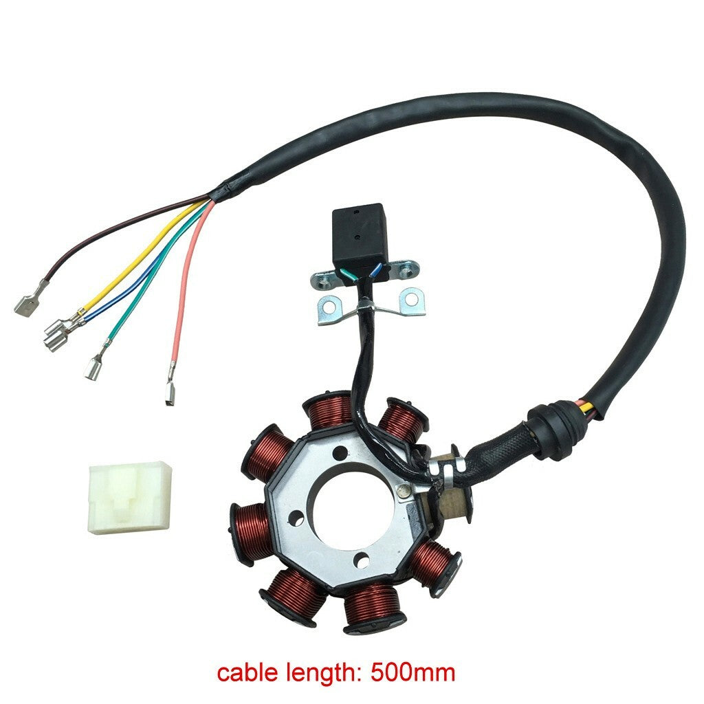 8-coil magnetic stator suitable for CG 125cc, 150cc, 200cc, 250cc all-terrain vehicles, off-road bicycles, go-karts/strollers.