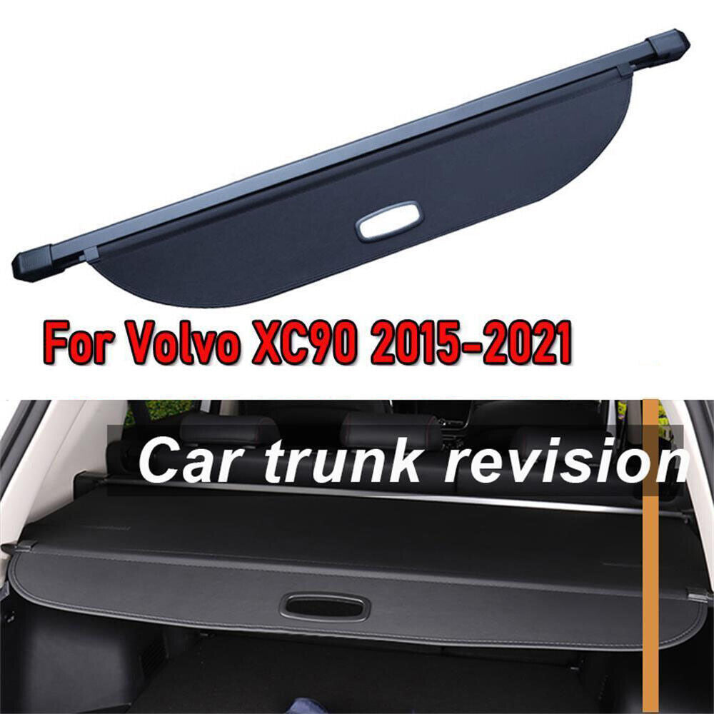 for Volvo XC90 15-21 Black Retractable Cargo Luggage Security Shade Shield Cover