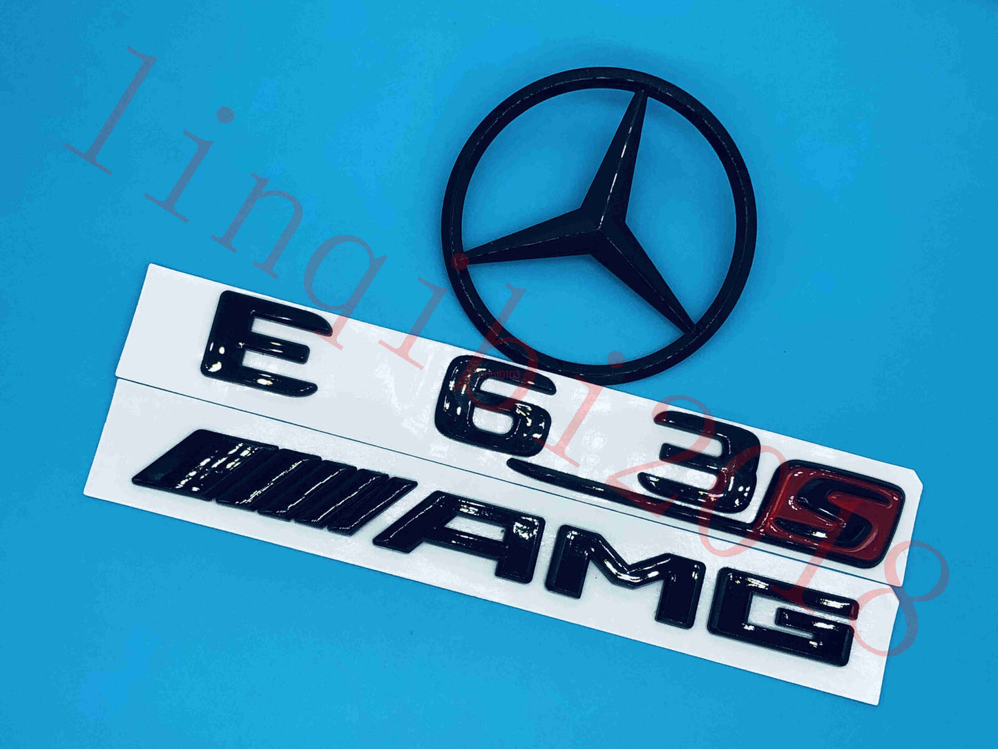 Gloss Black E63S AMG Trunk Logo Sticker Decal Emblem Badge Package for W212 E63