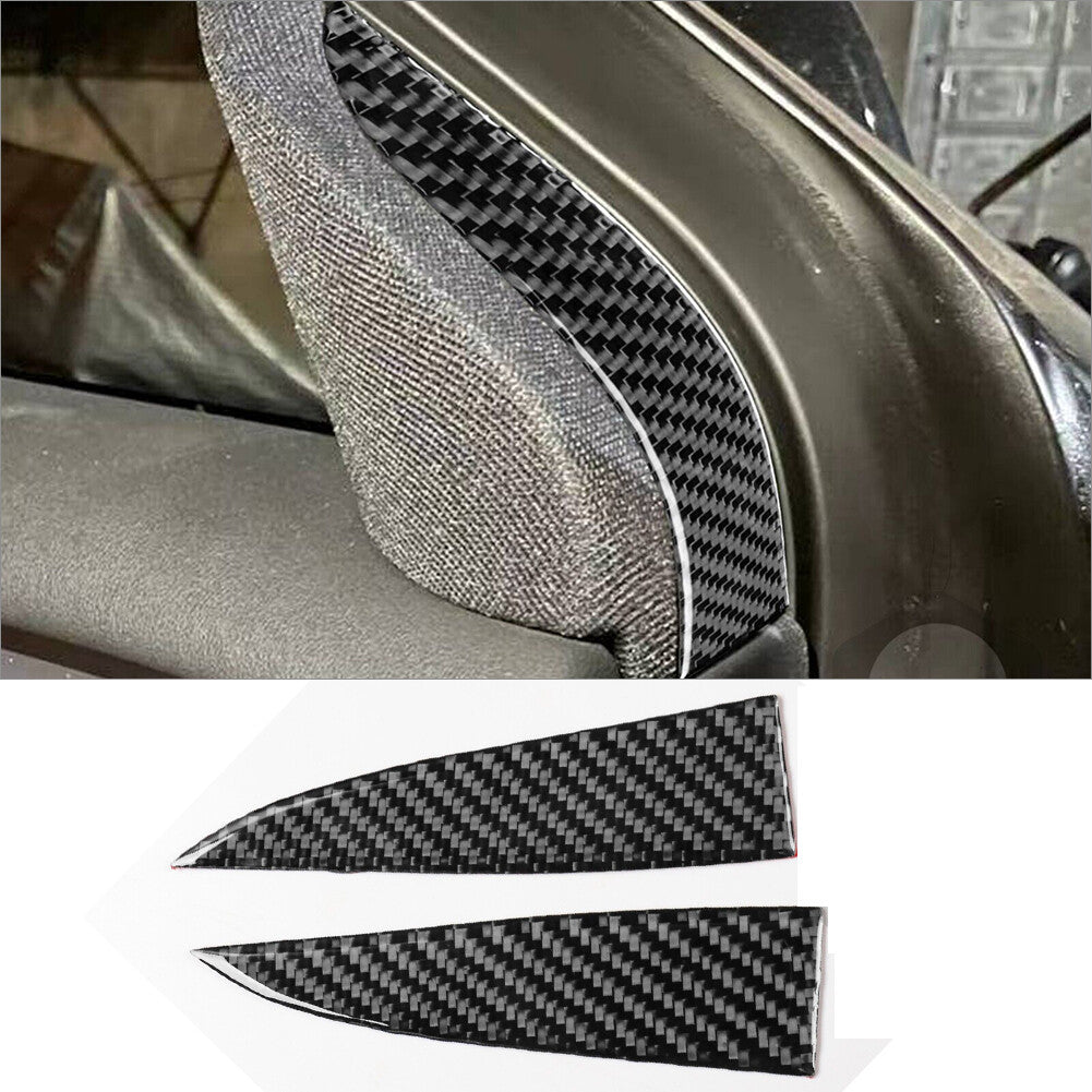 2Pcs Carbon Fiber Interior Door Speaker Cover Trim Sticker for Tesla Model 3/Y