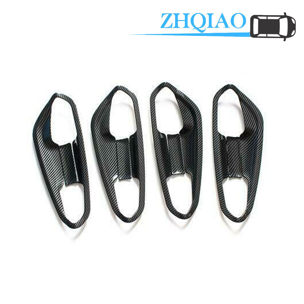 Outer Door Bowl Cover Trim Fit for Ford Fusion Mondeo 2013-2020 ABS Carbon Fiber