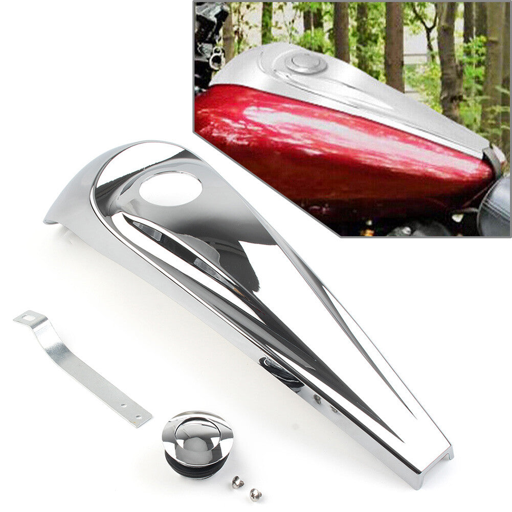 Gloss Dash Fuel Console Cover + Gas Tank Cap Fit for Harley Touring 08-22 09 Q