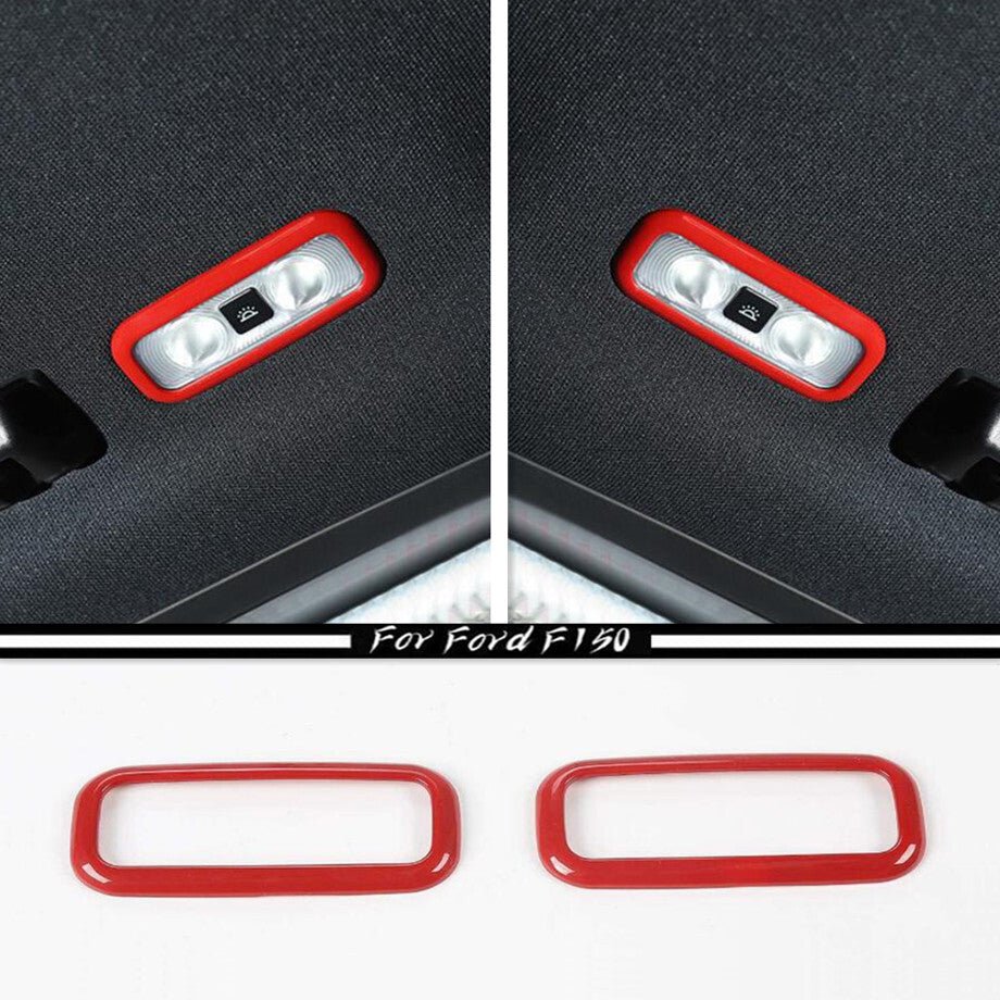 Suitable for 2015-2020 for Ford F-150 F-150 ABS, red rear reading light cover trim 2P