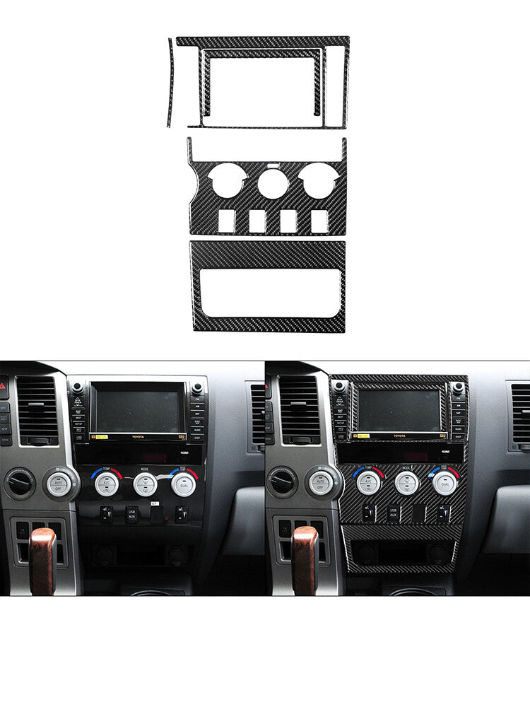 12Pcs Interior Decor Set Cover Trim Carbon Fiber for Honda CRV 2017-2021 v