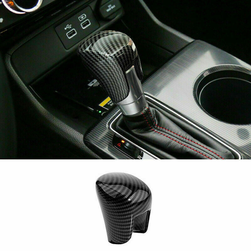 Carbon Fiber Grain Gear Shift Knob Head Cover Trim ABS for Honda for Civic 2022-2023