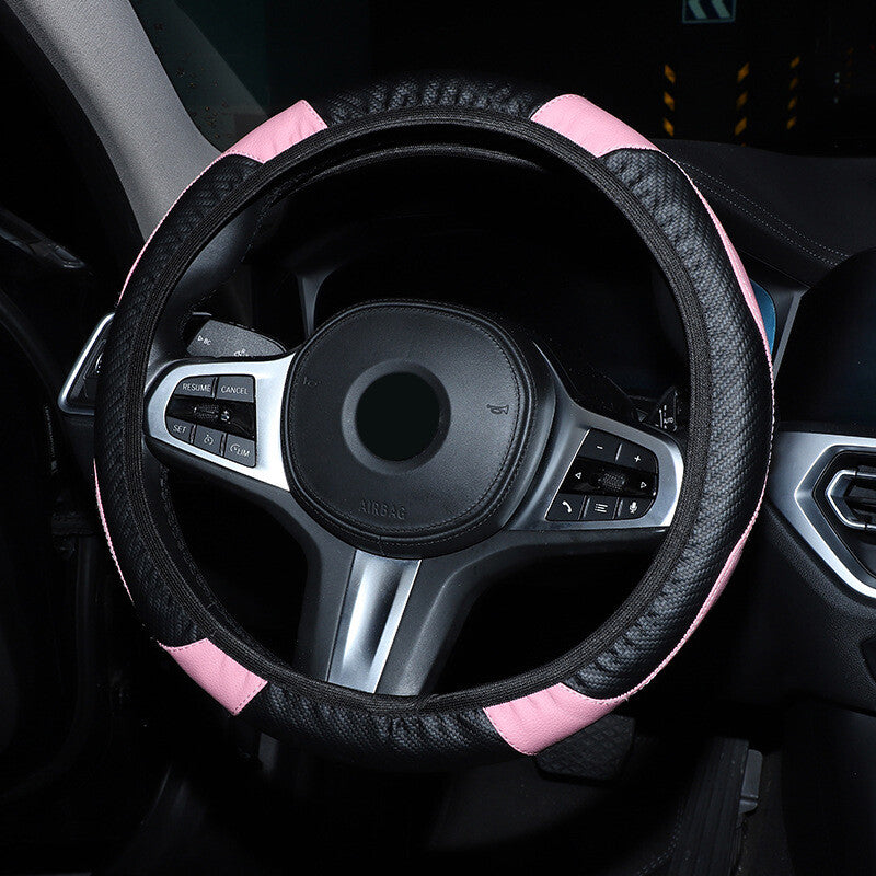 15 inch 38cm Steering Wheel Covers Universal Carbon fiber Stretch Q